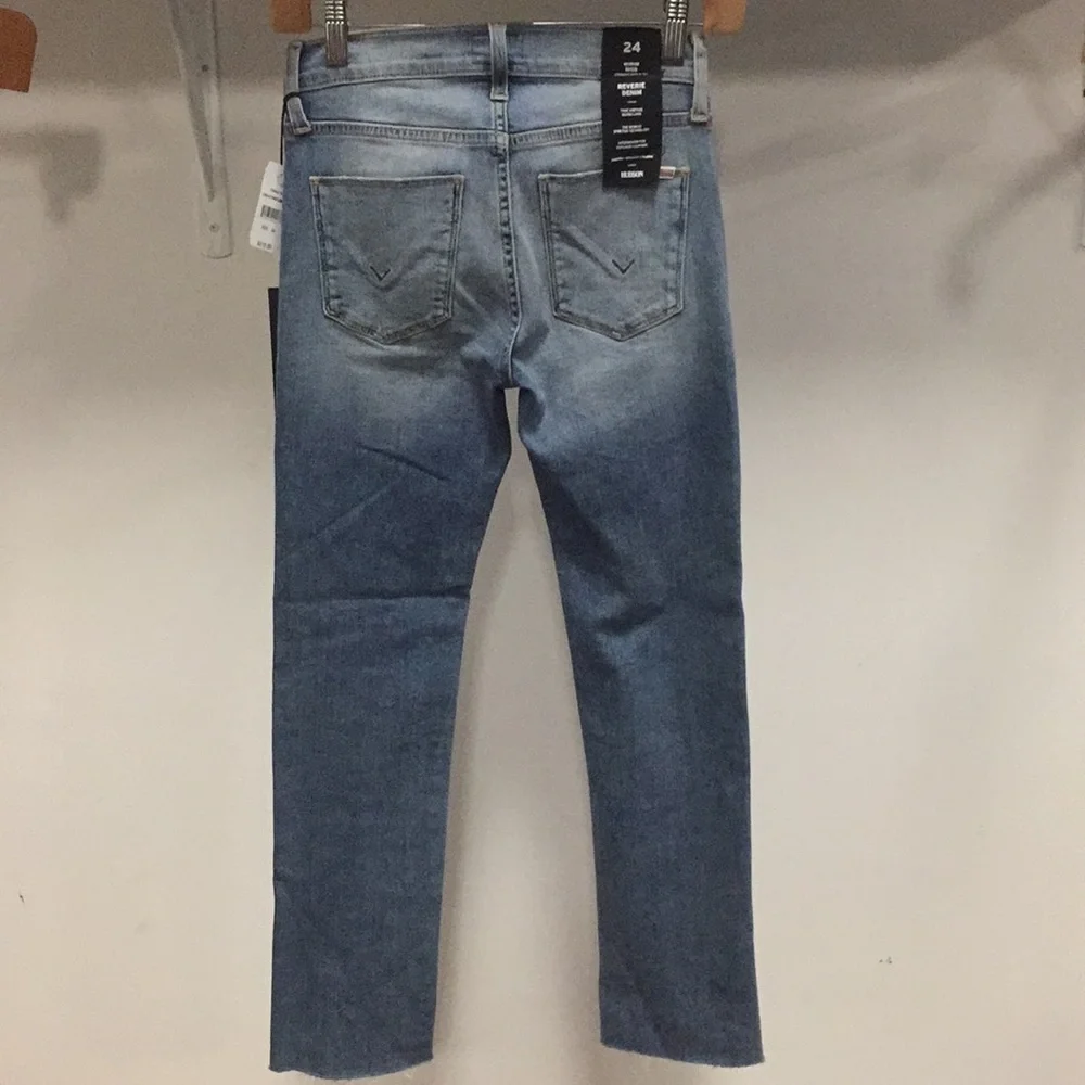 $215 NWT HUDSON jean denim stretch mid rise NICO straight SLIT 31 last few_5
